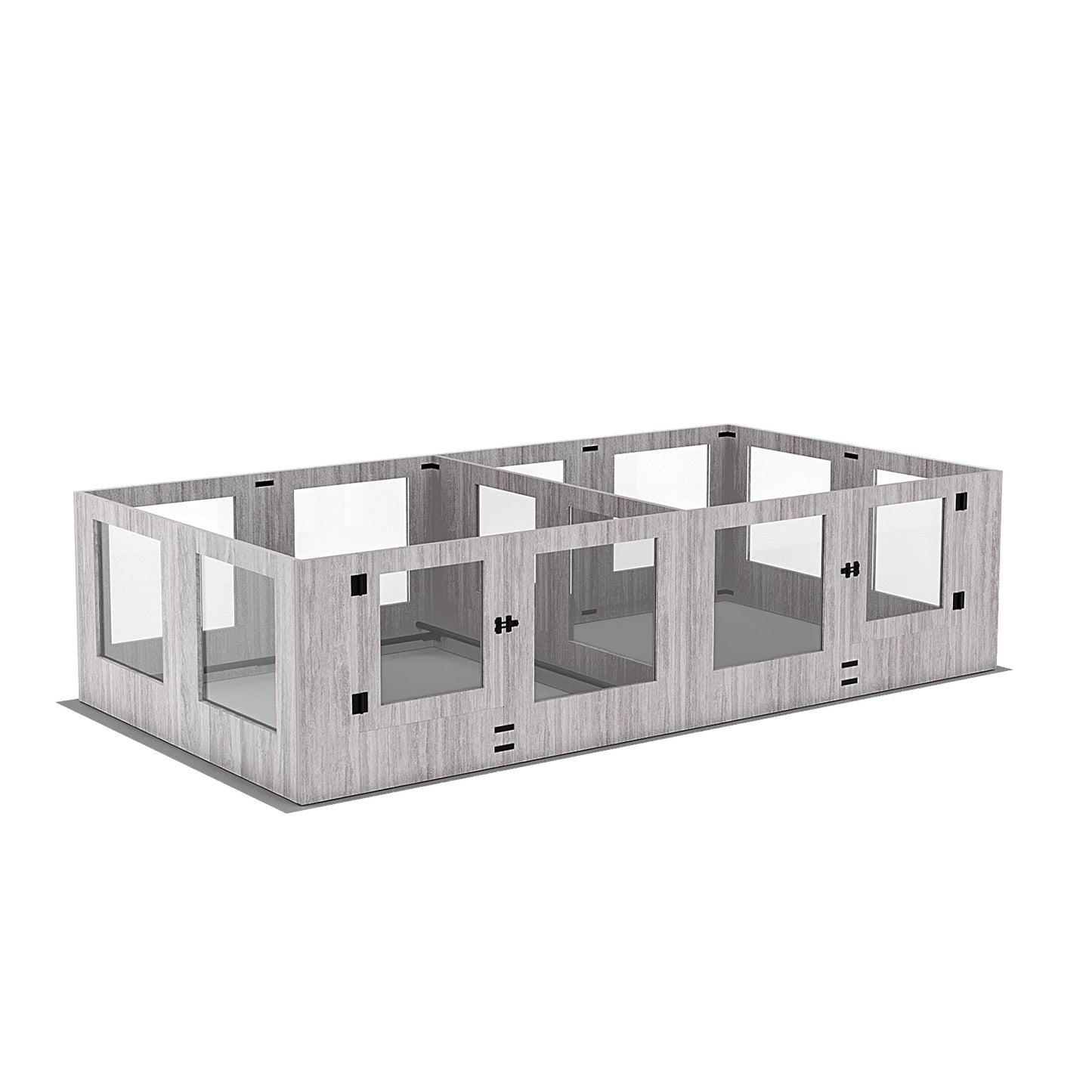 Tempered Glass Dog Playpen: Indoor Pet Whelping Pen Box Protective Ledge Inside Dog Playpen for Newborn Puppies