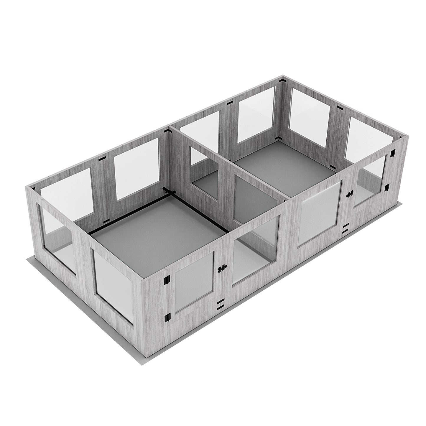 Tempered Glass Dog Playpen: Indoor Pet Whelping Pen Box Protective Ledge Inside Dog Playpen for Newborn Puppies