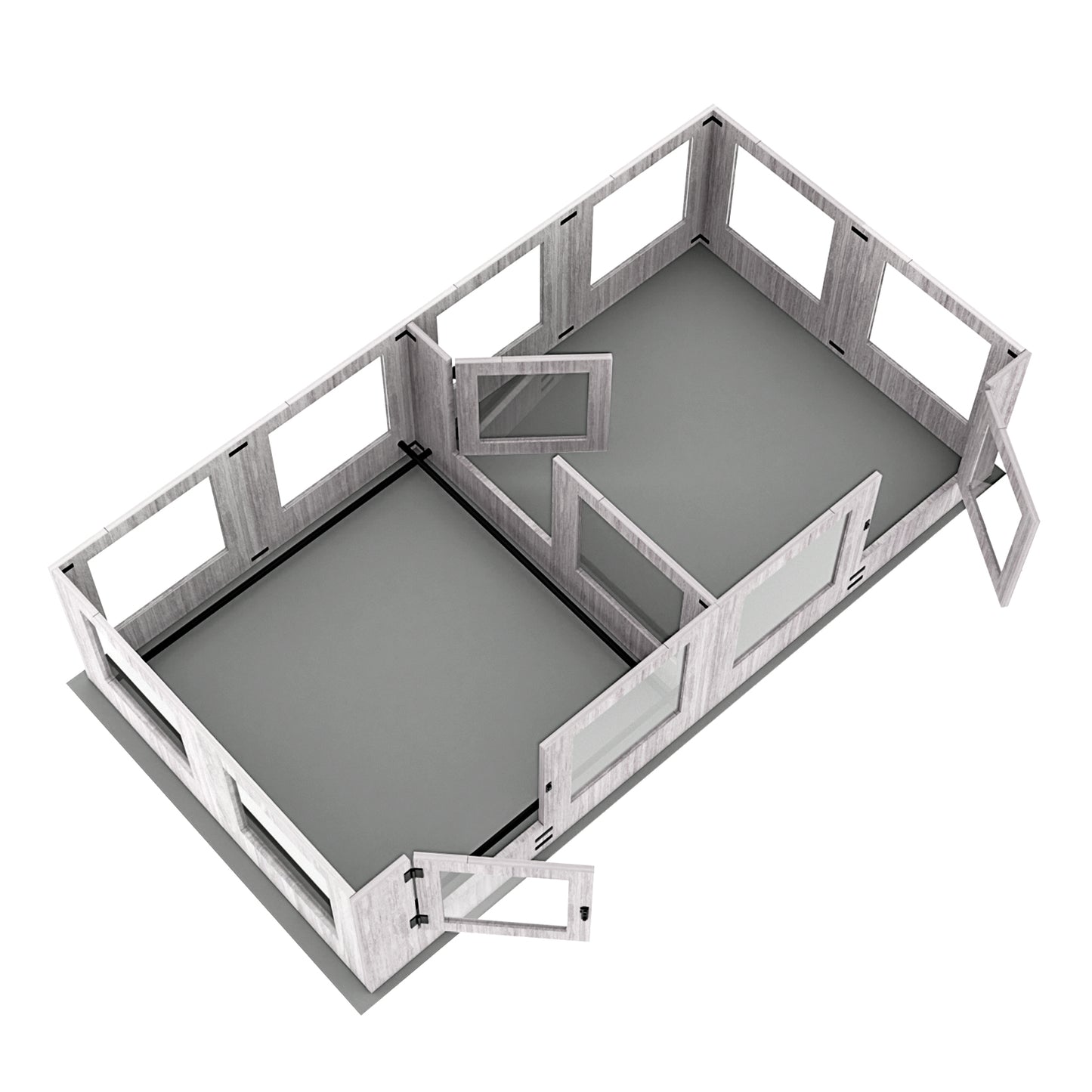 Tempered Glass Dog Playpen: Indoor Pet Whelping Pen Box Protective Ledge Inside Dog Playpen for Newborn Puppies
