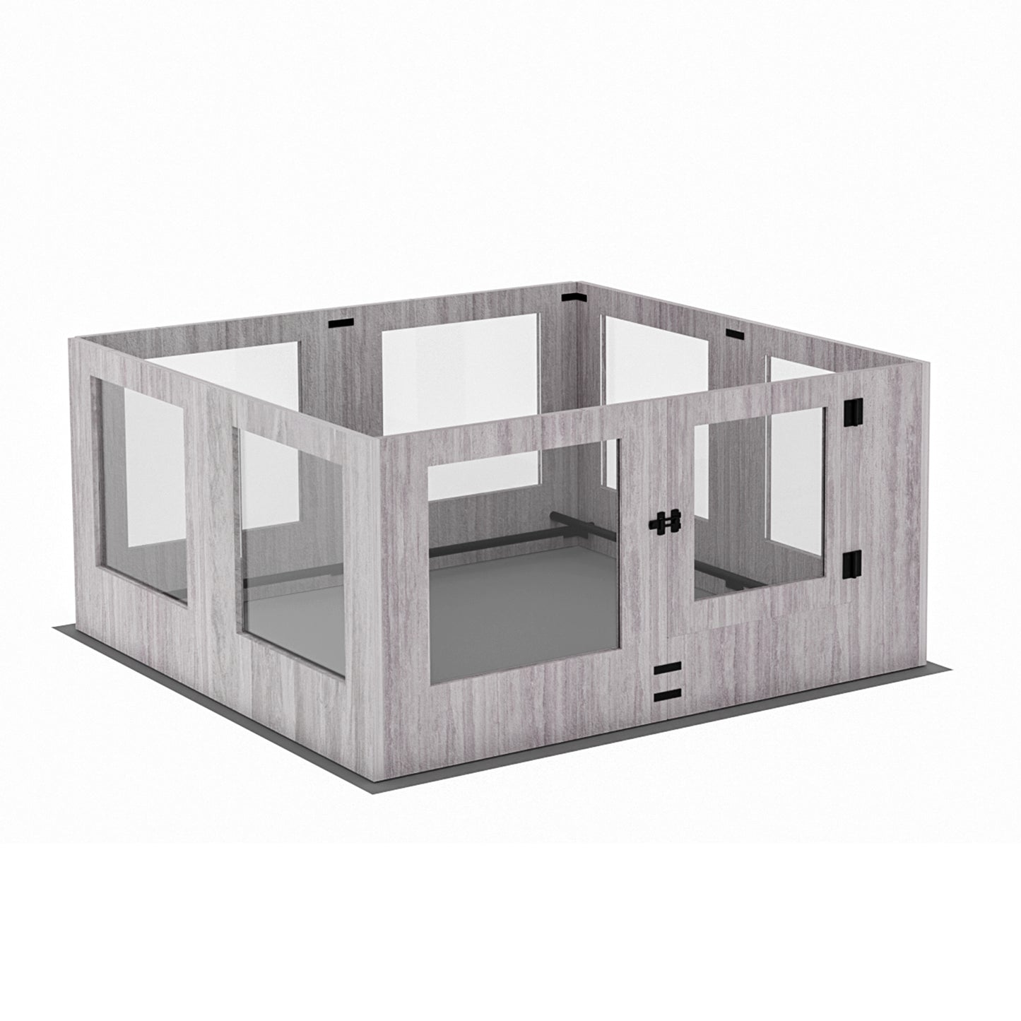 Tempered Glass Dog Playpen: Indoor Pet Whelping Pen Box Protective Ledge Inside Dog Playpen for Newborn Puppies