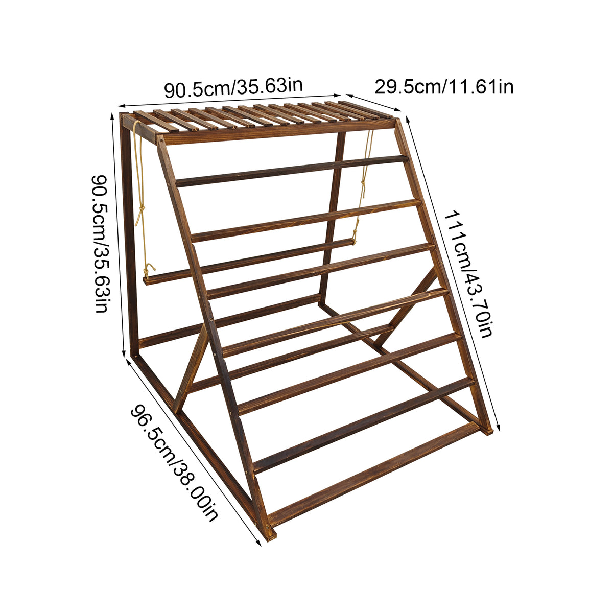 Chicken Playground with Top Platform, Wooden Roosting Bar for Poultry, 36 in Tall Jungle Gym with Balance Swing, Sanded Pine Perches for Backyard Farm Coop