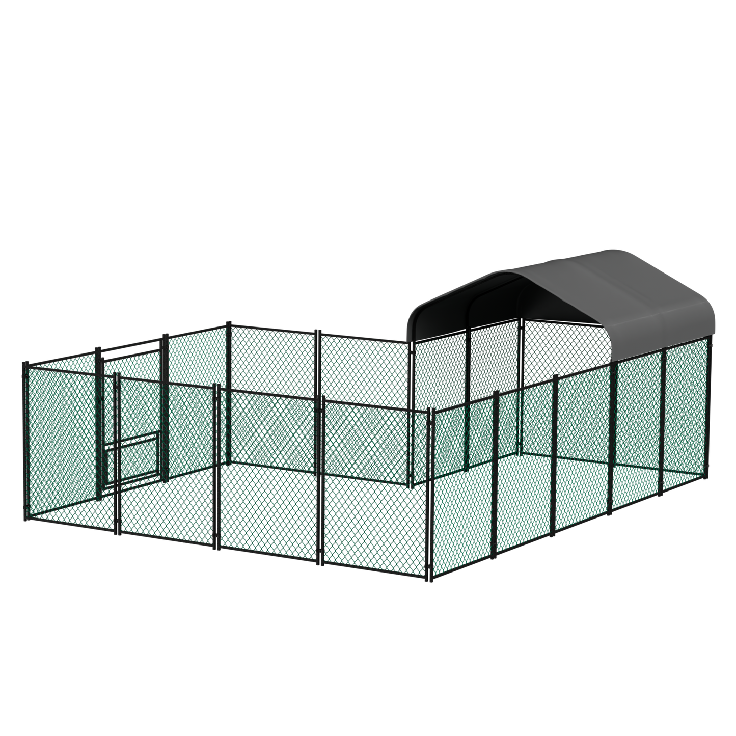 Walk-in Poultry Chicken Coop,Duck Goose Fence with Waterproof and UV Cover,Large Metal Hen House for Outdoor,Farm 12.9x10.2x5.1ft