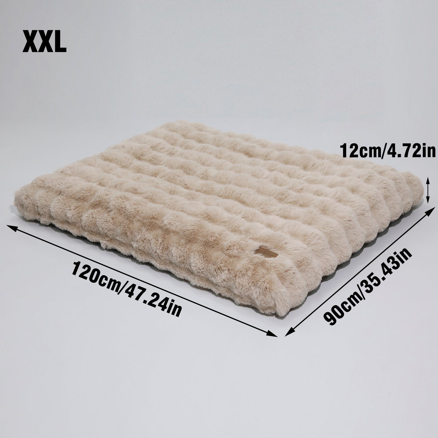 2025 Fluffy Dog Cat Bed: Deluxe Plush Dog Bed with Supportive Base Comfort Pet Sleeping Mat Crate Bed with Removable Cover for Different Sizes Dogs Breeds