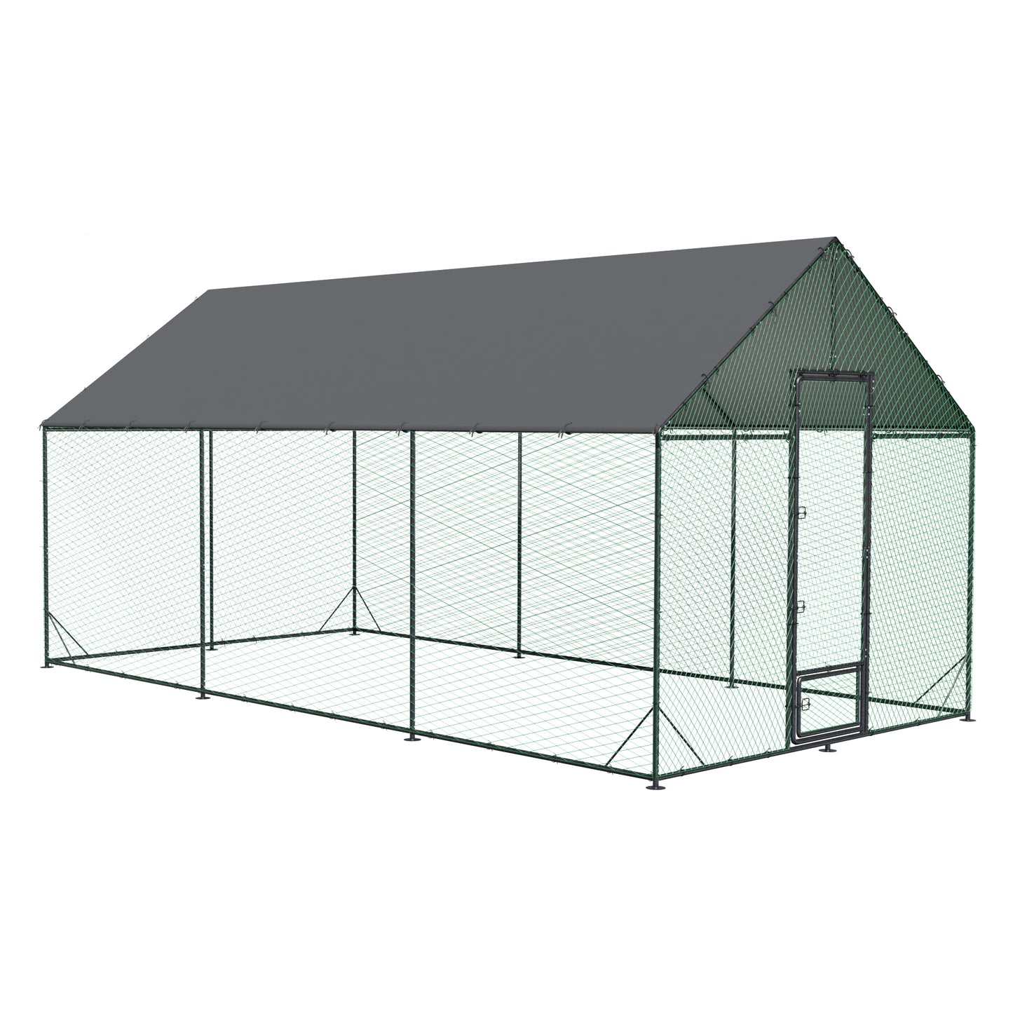 2025 Upgraded Chicken Coop Outdoor Poultry Cage with Oxford Cover High Entrance