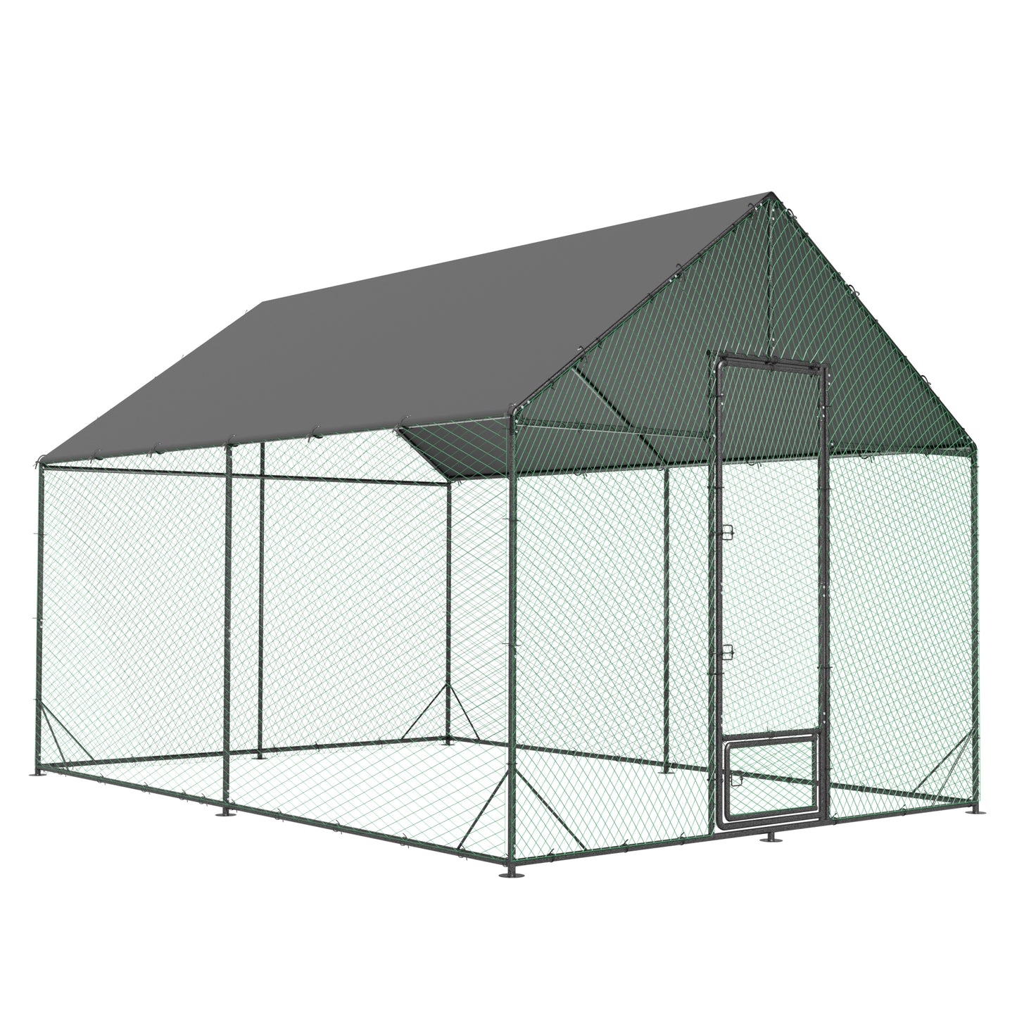 2025 Upgraded Chicken Coop Outdoor Poultry Cage with Oxford Cover High Entrance