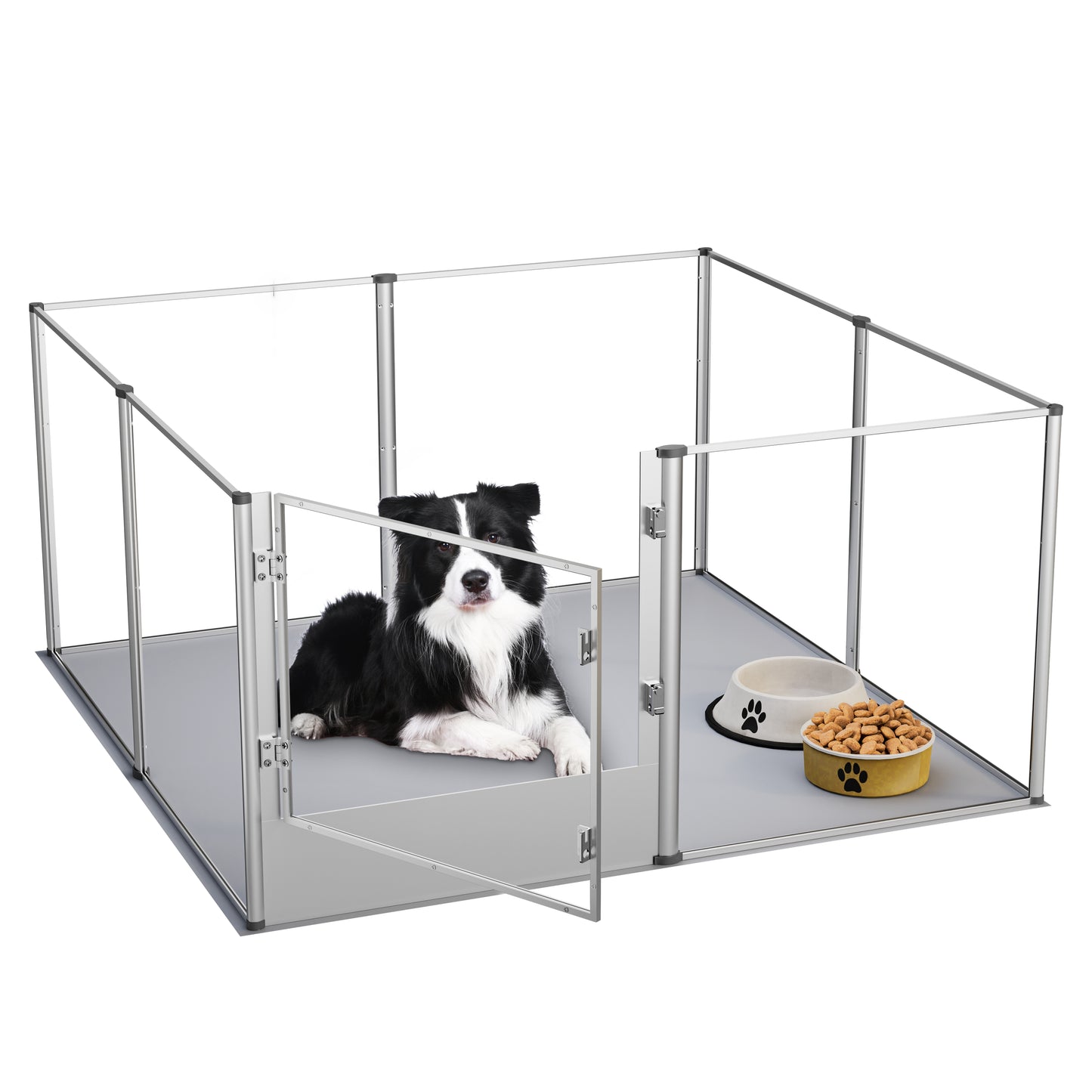 Acrylic Dog Playpen Fence: Indoor Pet Whelping Pen Box Dog Playpen Kennel 32in Taller with Waterproof Fertility Pad for Puppies, Rabbits, Guinea Pig