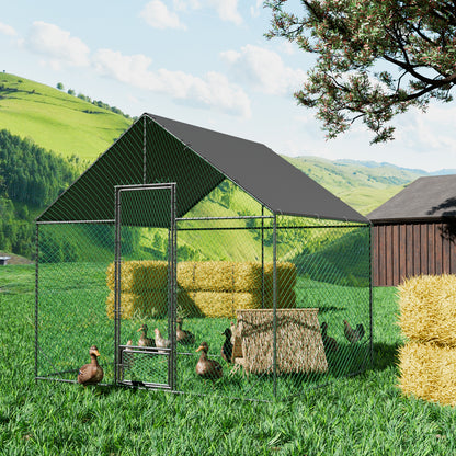 2025 Upgraded Chicken Coop Outdoor Poultry Cage with Oxford Cover High Entrance