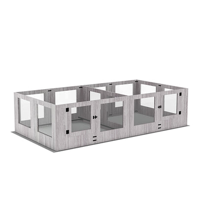 Tempered Glass Dog Playpen: Indoor Pet Whelping Pen Box Protective Ledge Inside Dog Playpen for Newborn Puppies
