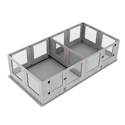 Tempered Glass Dog Playpen: Indoor Pet Whelping Pen Box Protective Ledge Inside Dog Playpen for Newborn Puppies