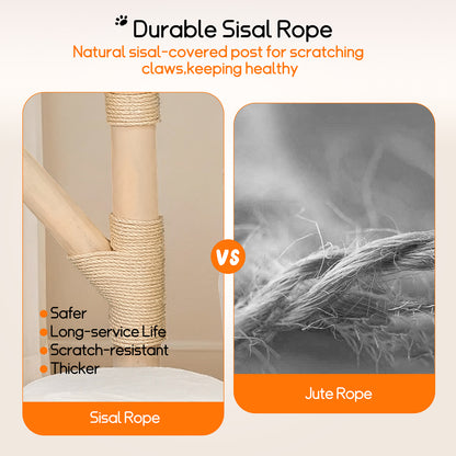 2025 NEW 56 Inches Modern Cat Tree Tower with Basket and Perch, Cat Furniture for Big Cats