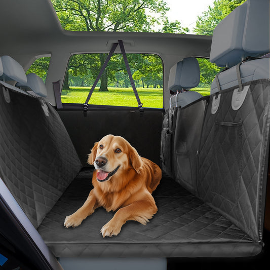 Back Seat Extender for Dogs: Versatile Dog Car Seat Cover for Back Seat with Pockets Hard Bottom - Waterproof, Scratch-Proof Dog Hammock for Cars (Holds 220 lbs)