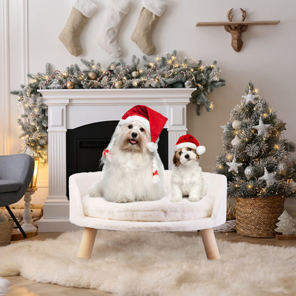 Luxury Pet Soft Warm Bed Wood Legs with Washable Cushion Pad