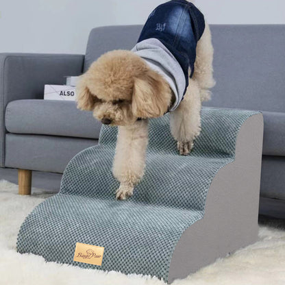 High Density Foam Dog Stairs For High Bed Sofa, 3/4/5 Steps Stairs Washable Cover
