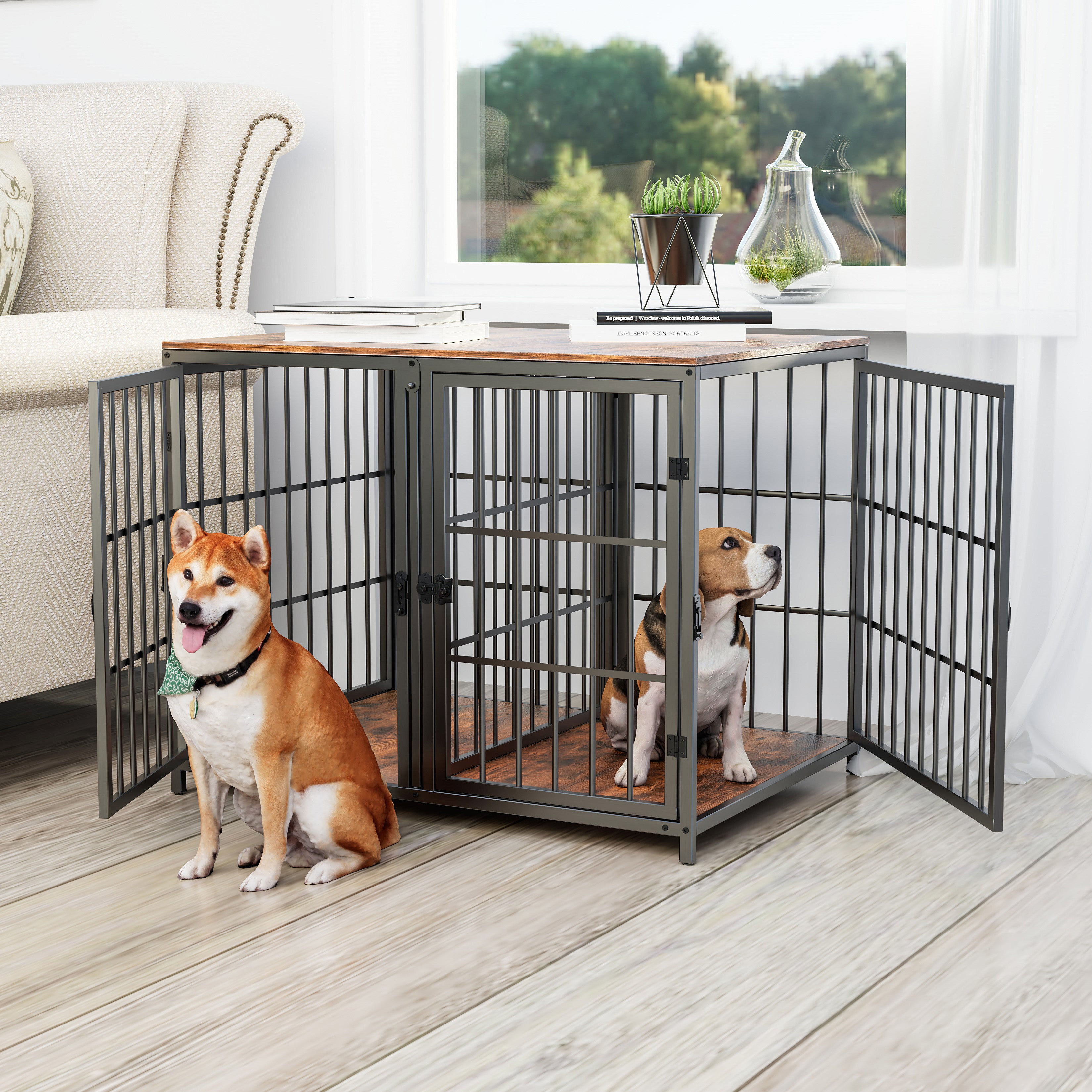 2 room dog sales crate