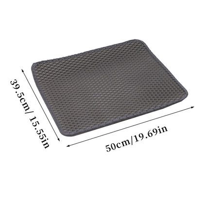 Stainless Steel Cat Litter Box High Sided Open Tray with Litter Mat for Kittens