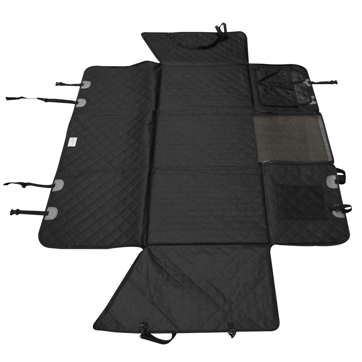 Back Seat Extender for Dogs: Versatile Dog Car Seat Cover for Back Seat with Pockets Hard Bottom - Waterproof, Scratch-Proof Dog Hammock for Cars (Holds 220 lbs)