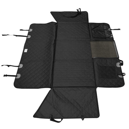 Back Seat Extender for Dogs: Versatile Dog Car Seat Cover for Back Seat with Pockets Hard Bottom - Waterproof, Scratch-Proof Dog Hammock for Cars (Holds 220 lbs)