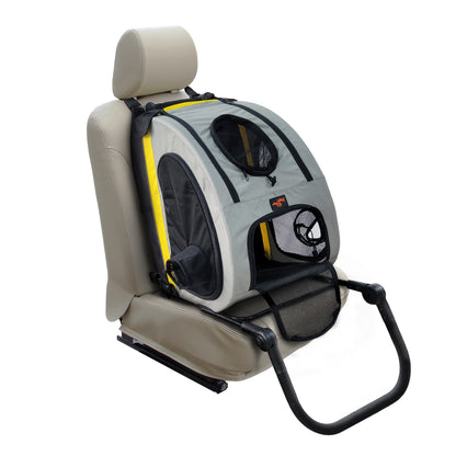 Pet Travel Stroller: 2 in 1 Dog Stroller Pushchair Car Seat Travel Carrier w/ Detachable Handle Convertible Pet Booter Seat for Small Dogs and Cats
