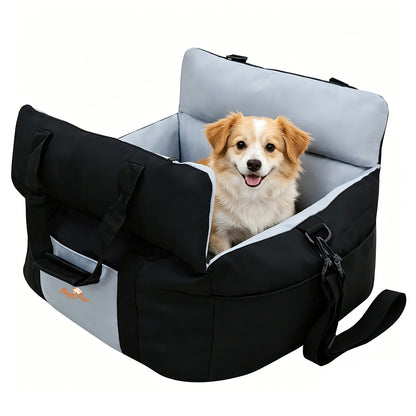 Dog Car Seat for Small Dogs, Travel Carrier Bed with Cushion, Portable Dog Booster Seat for Car Front & Rear Seat, Washable Travel Car Bed