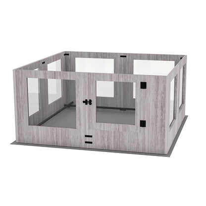 Tempered Glass Dog Playpen: Indoor Pet Whelping Pen Box Protective Ledge Inside Dog Playpen for Newborn Puppies