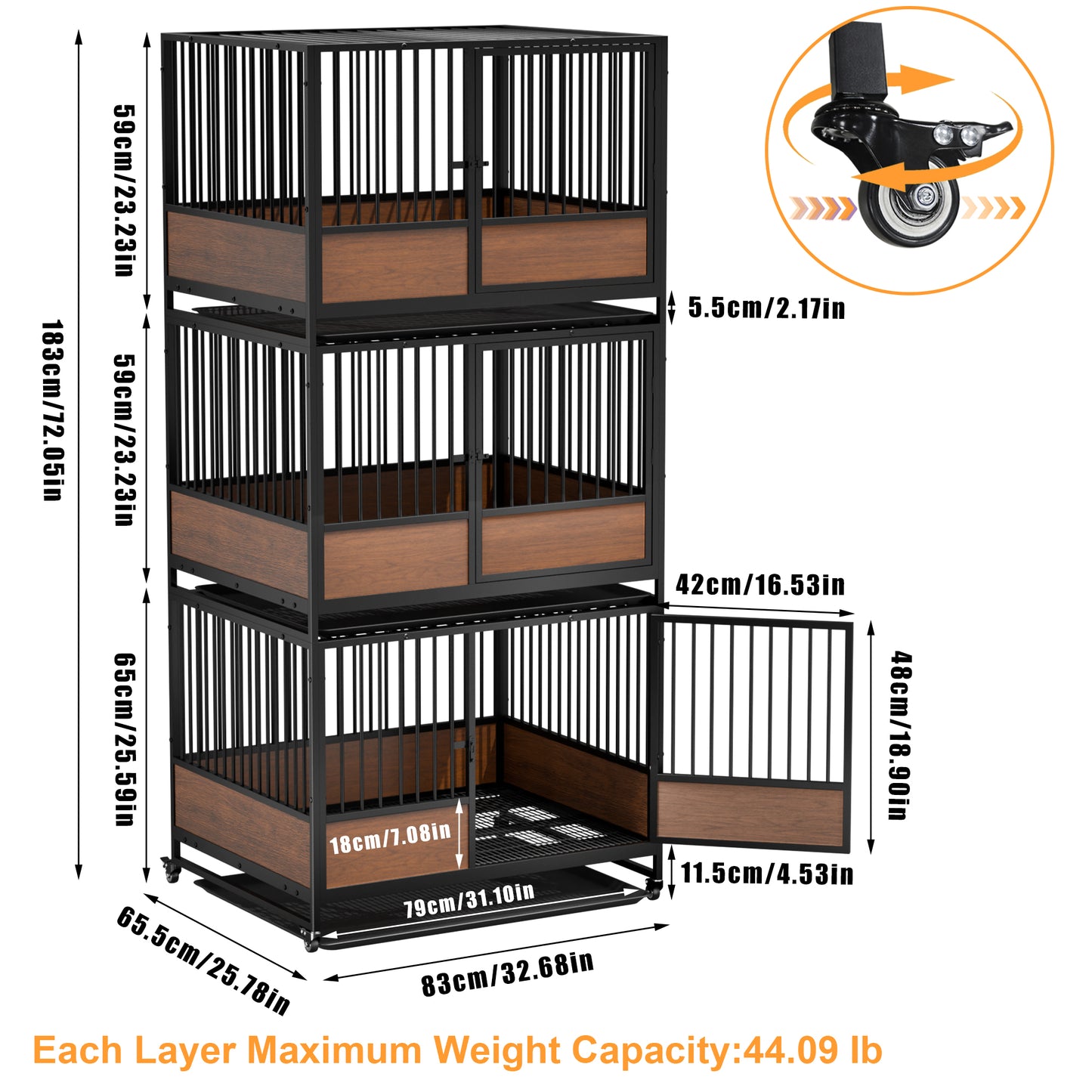 Pet Breeding Whelping Cage for Cats & Small Dogs, Metal Birthing and Recovery Crate, Isolation Kennel for Postpartum Care, Durable Iron Frame, Modern Minimalist Design