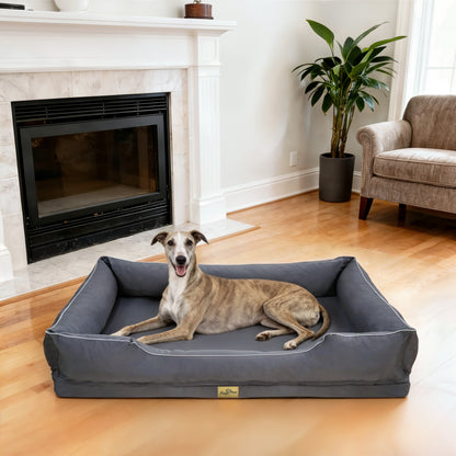 (Summer type)Orthopedic Dog Bed Bolster Sofa Pet Couch with High Density Foam Base, Removable Washable Oxford Cloth Cover, Anti-Slip Cuddler Mattress