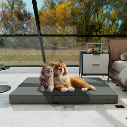 Innovative Pet Bed: Waterproof Dog Pet Pillow Bed Microfiber Leather Orthopedic 3D Superfiber Cushion Foldable Washable