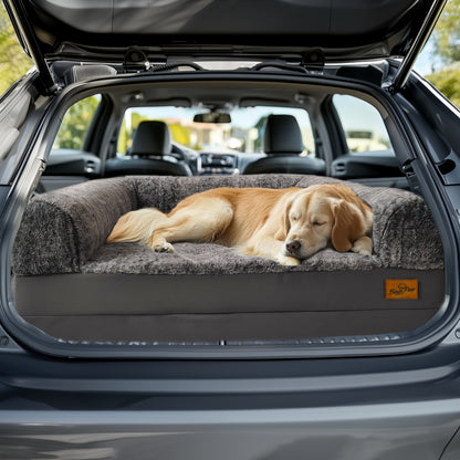 2025 Large Human Dog Bed with 10cm Thick Sponge, Giant Pet Bed with U Shape Pillow for Adult, Removable and Washable Cover Grey