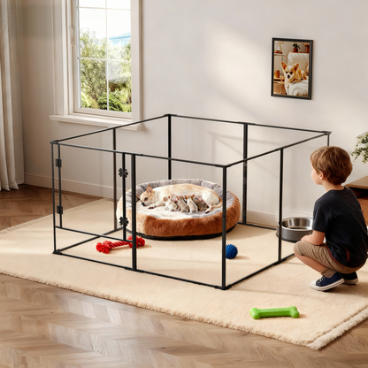 2025 Acrylic Whelping Playpen: 8 Panels Indoor Pet Acrylic Dog Playpen Whelping Pen Box Exercise Fence for Puppies, Rabbits, Small Animals