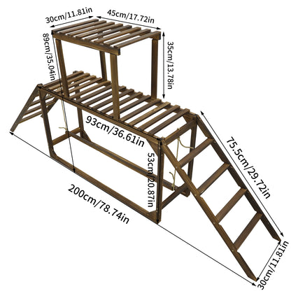 Chicken Perches Swing: Chicken Roosting Bars Wooden Chicken Climbing Frame with Swing & Ladder, Activity Play Toys for 8-10 Chickens, for Birds