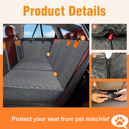 Dog Car Hammock Backseat Extender Pet Back Seat Protector Hammock Full Cover