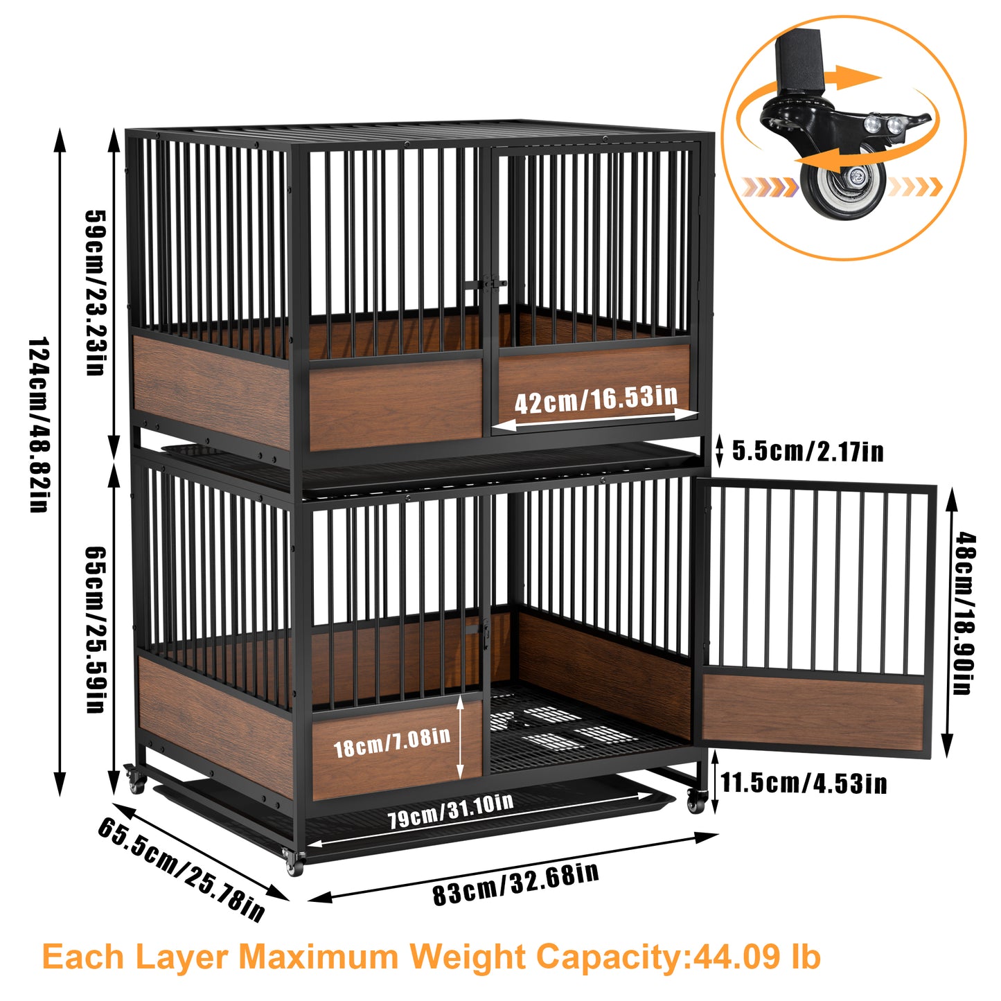 Pet Breeding Whelping Cage for Cats & Small Dogs, Metal Birthing and Recovery Crate, Isolation Kennel for Postpartum Care, Durable Iron Frame, Modern Minimalist Design