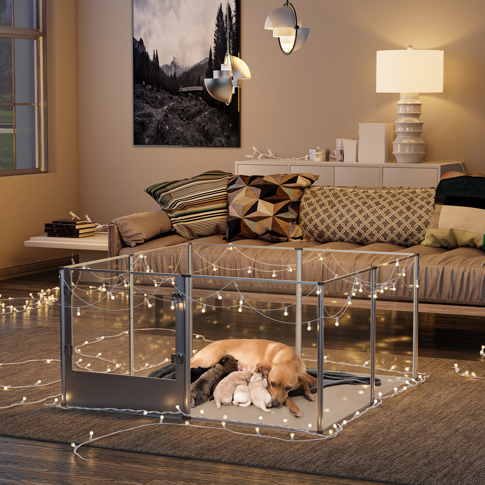 Acrylic 2024 dog playpen