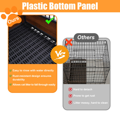 Pet Breeding Whelping Cage for Cats & Small Dogs, Metal Birthing and Recovery Crate, Isolation Kennel for Postpartum Care, Durable Iron Frame, Modern Minimalist Design