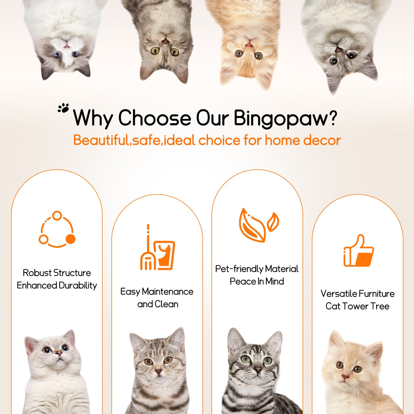 2025 NEW 56 Inches Modern Cat Tree Tower with Basket and Perch, Cat Furniture for Big Cats