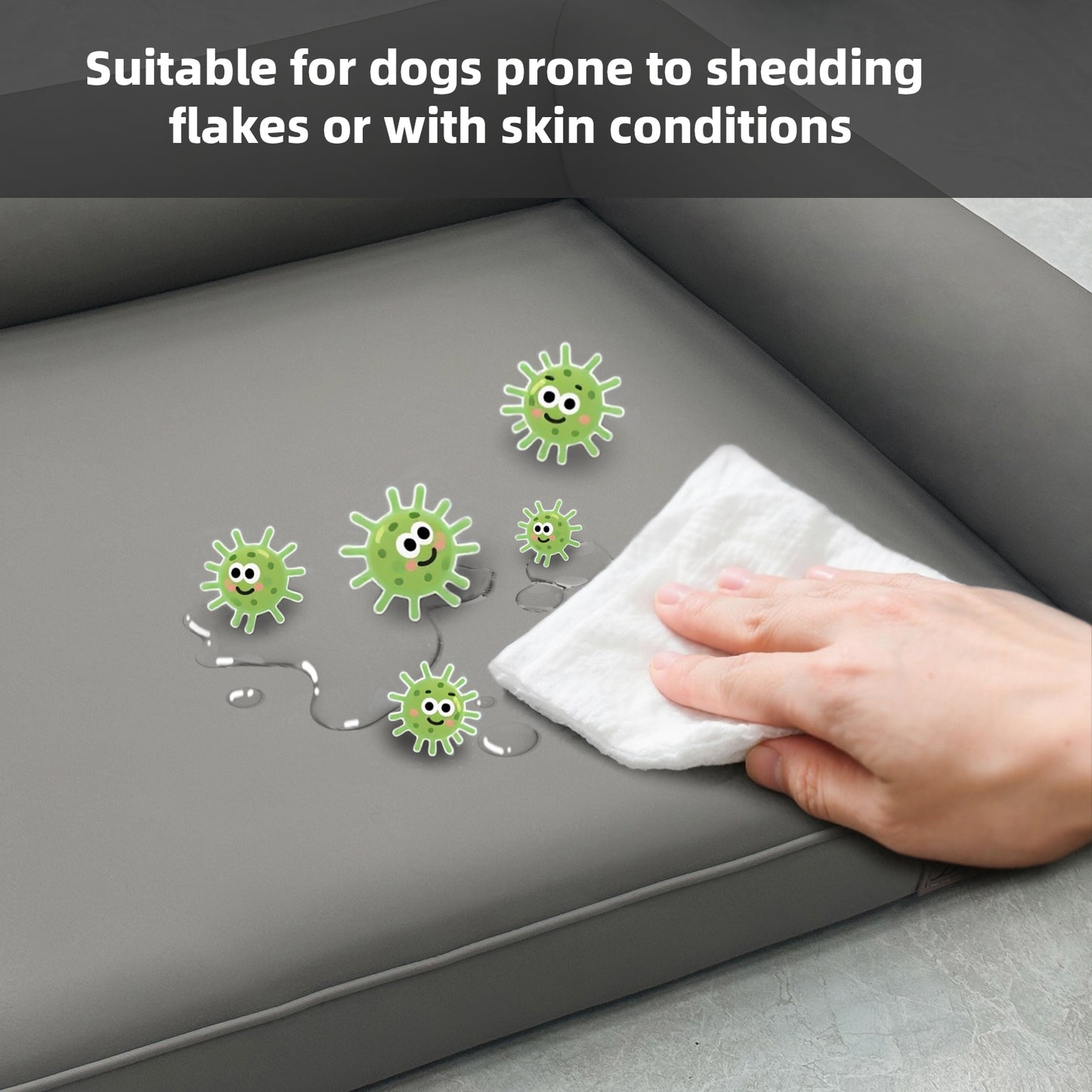 Large Orthopedic Dog Bed Pet Sofa Couch Memory Foam Waterproof Cover Bed Gray