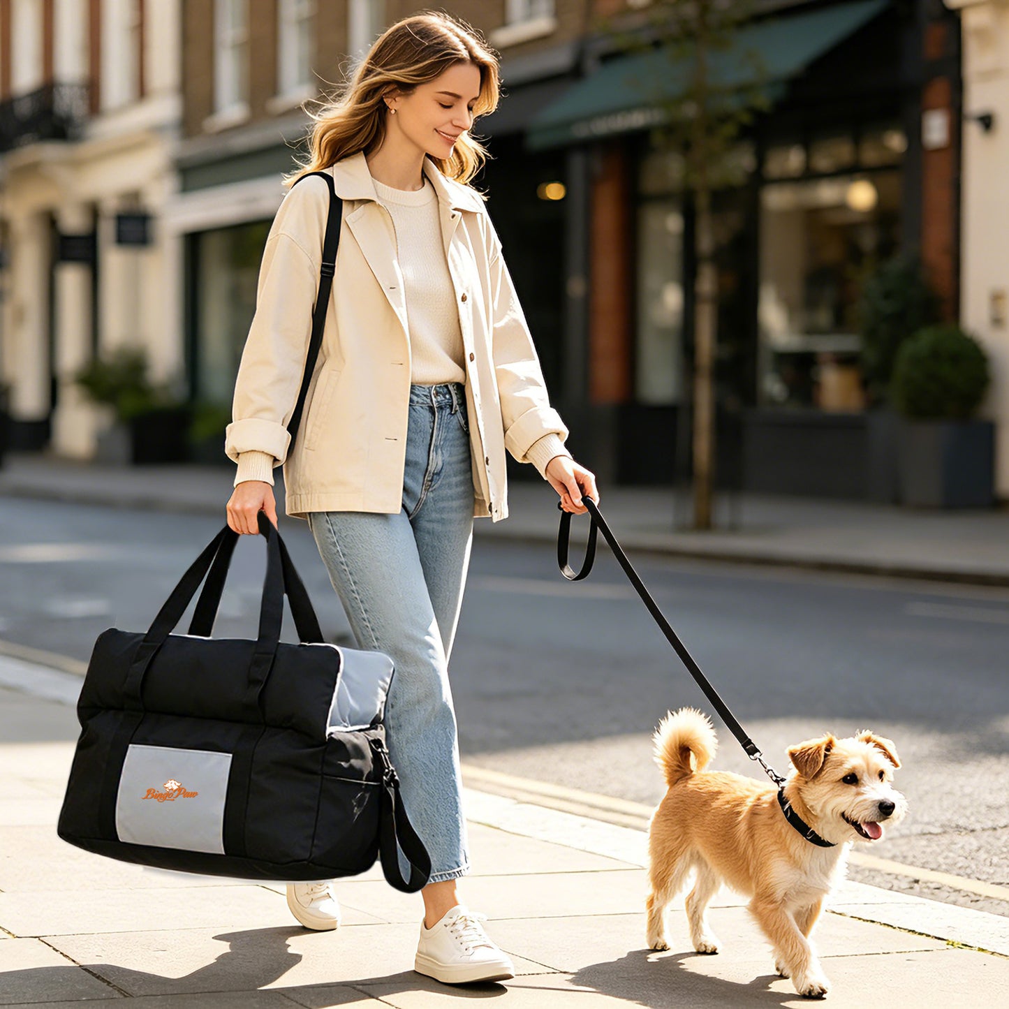 Dog Car Seat for Small Dogs, Travel Carrier Bed with Cushion, Portable Dog Booster Seat for Car Front & Rear Seat, Washable Travel Car Bed