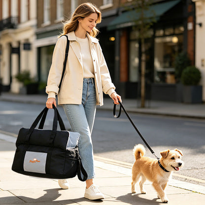 Dog Car Seat for Small Dogs, Travel Carrier Bed with Cushion, Portable Dog Booster Seat for Car Front & Rear Seat, Washable Travel Car Bed