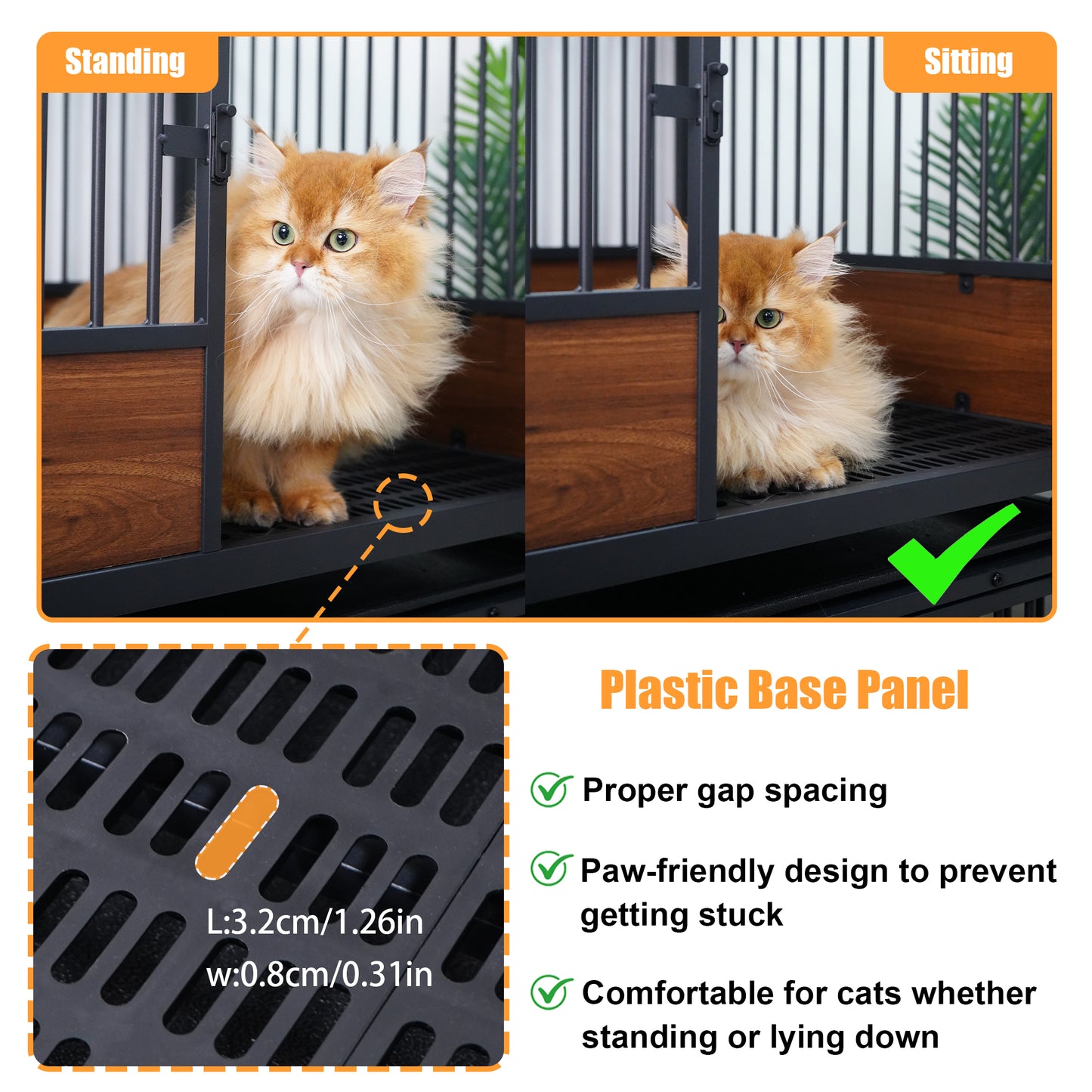 Pet Breeding Whelping Cage for Cats & Small Dogs, Metal Birthing and Recovery Crate, Isolation Kennel for Postpartum Care, Durable Iron Frame, Modern Minimalist Design