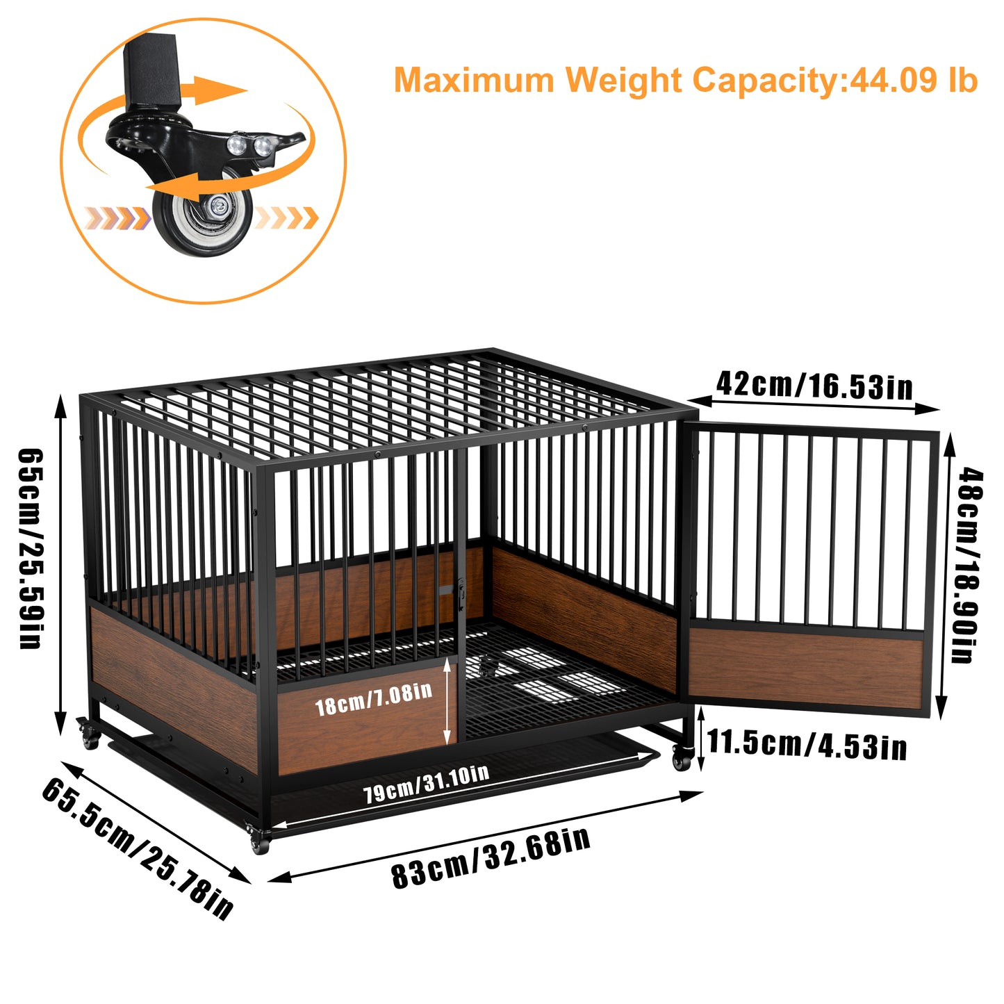 Pet Breeding Whelping Cage for Cats & Small Dogs, Metal Birthing and Recovery Crate, Isolation Kennel for Postpartum Care, Durable Iron Frame, Modern Minimalist Design