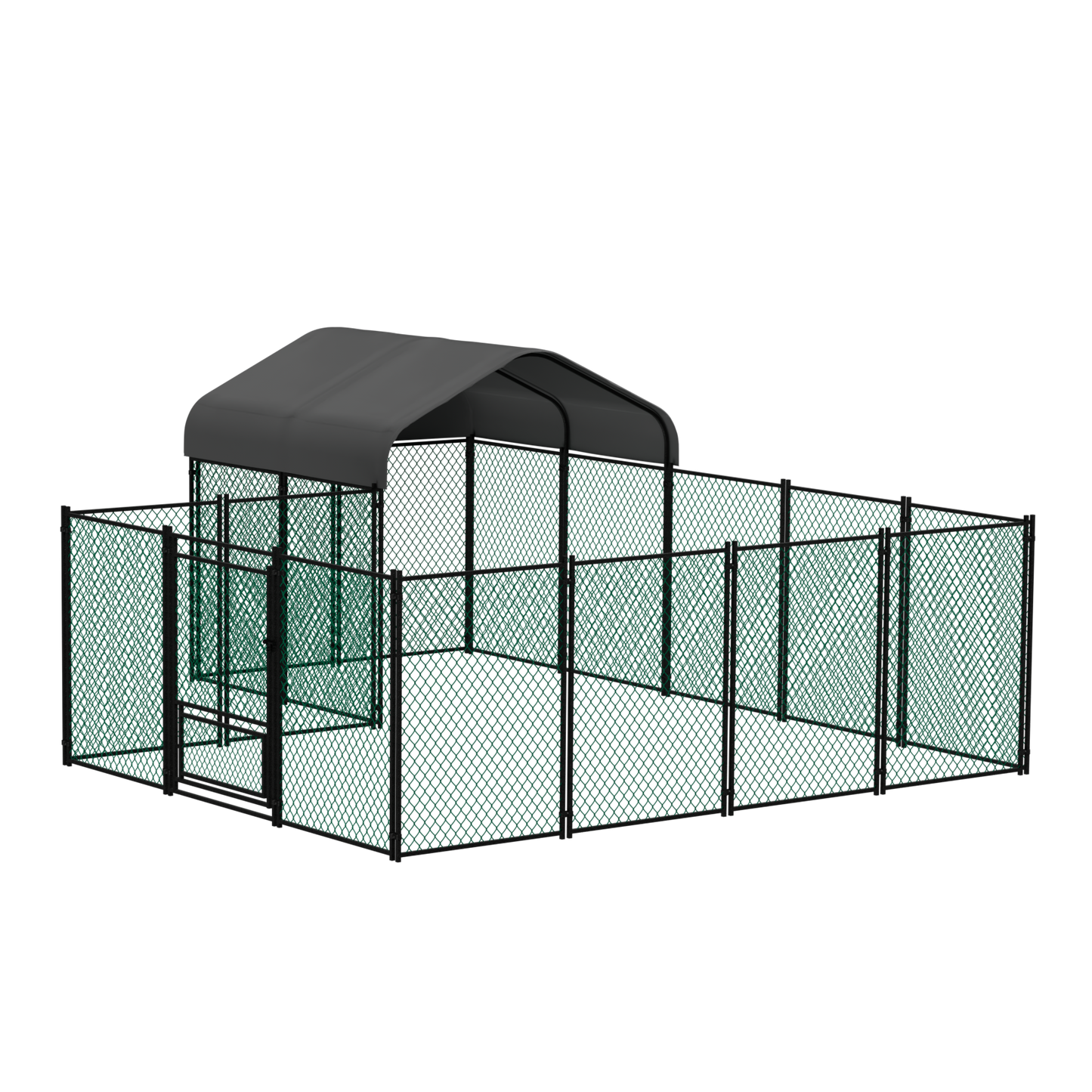 Walk-in Poultry Chicken Coop,Duck Goose Fence with Waterproof and UV Cover,Large Metal Hen House for Outdoor,Farm 12.9x10.2x5.1ft