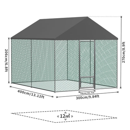 Large Chicken Coop Cage: Jumbo Large Galvanized Metal Chicken Coop Poultry Run Cage with Full Cover, High Walk-in Enclosure, Use for Outdoor Backyard