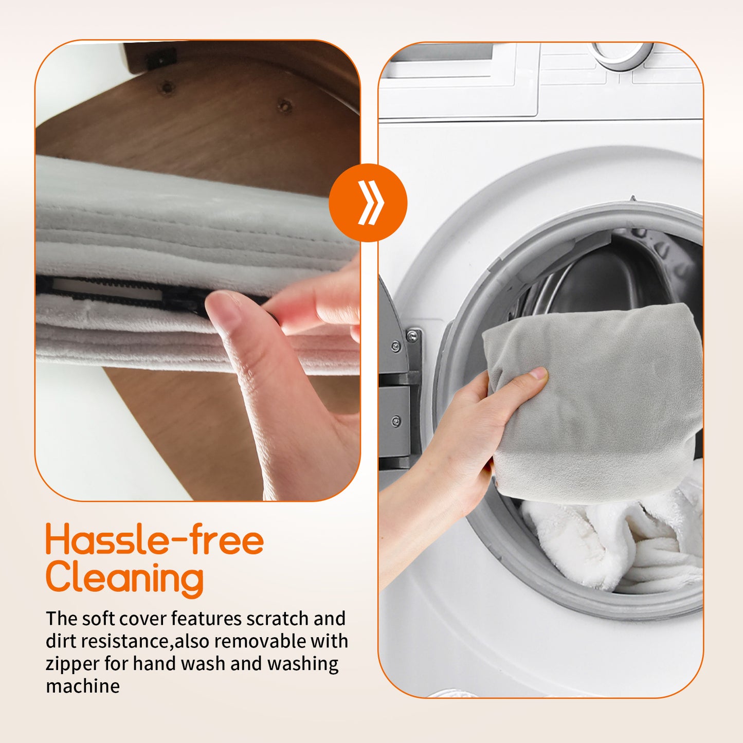 Wooden Cat Furniture Elevated Pet Stool Bed with Cozy Pad for Indoor Animals