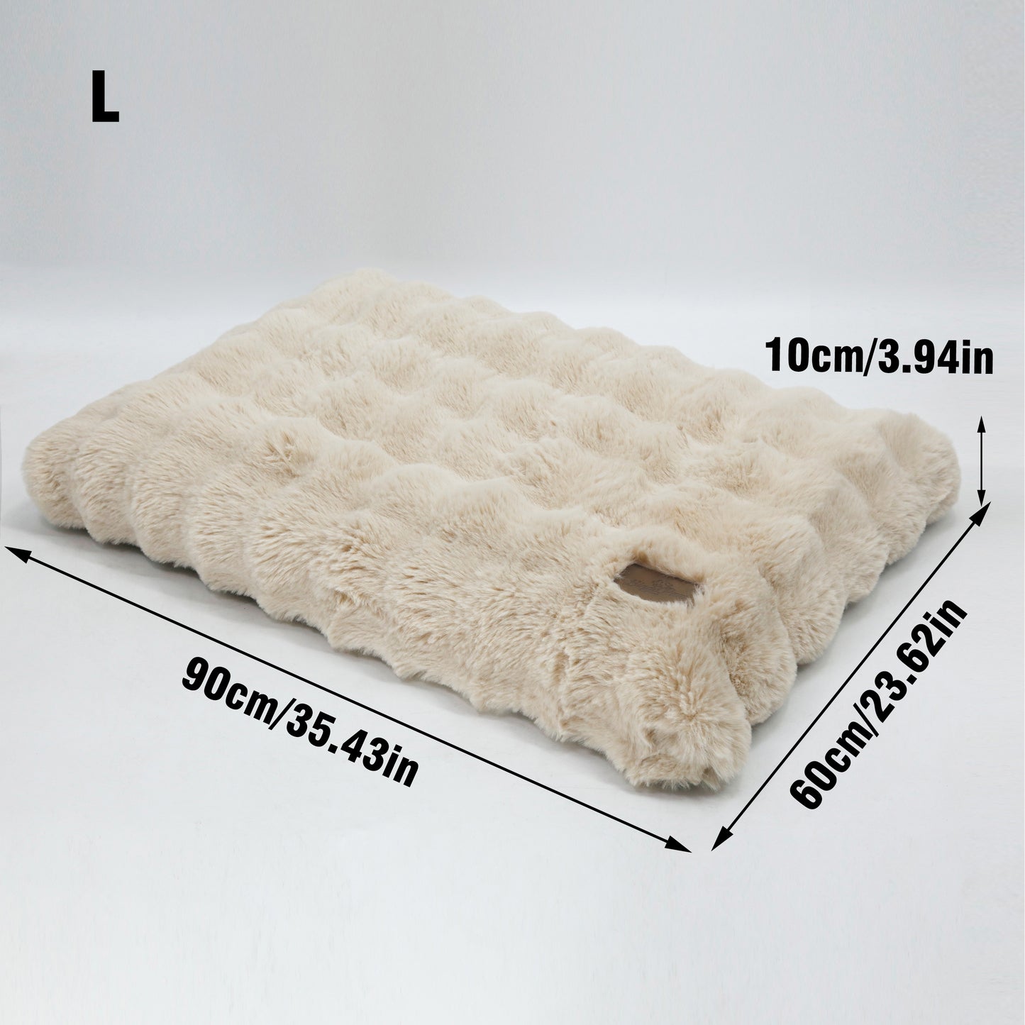 2025 Fluffy Dog Cat Bed: Deluxe Plush Dog Bed with Supportive Base Comfort Pet Sleeping Mat Crate Bed with Removable Cover for Different Sizes Dogs Breeds