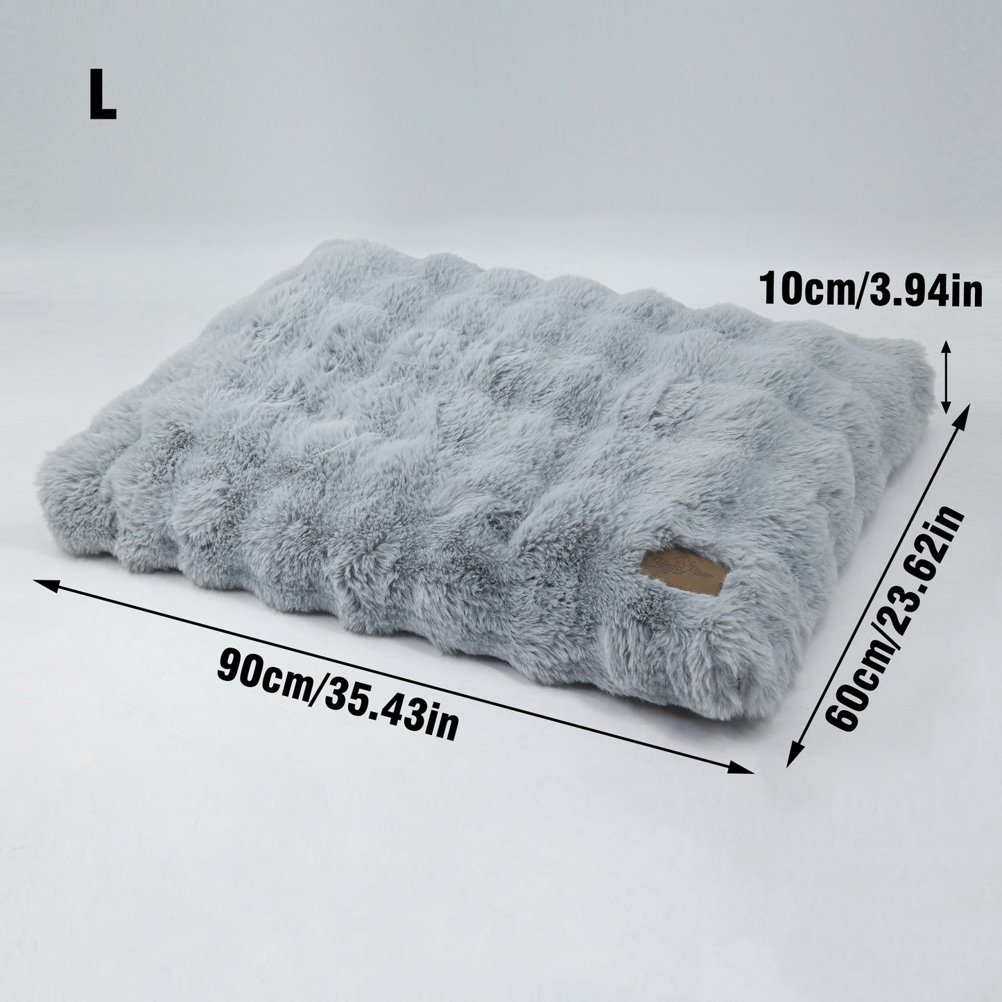 2025 Fluffy Dog Cat Bed: Deluxe Plush Dog Bed with Supportive Base Comfort Pet Sleeping Mat Crate Bed with Removable Cover for Different Sizes Dogs Breeds