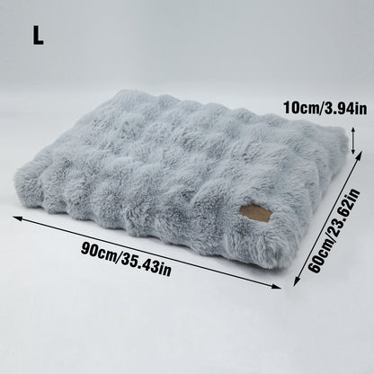 2025 Fluffy Dog Cat Bed: Deluxe Plush Dog Bed with Supportive Base Comfort Pet Sleeping Mat Crate Bed with Removable Cover for Different Sizes Dogs Breeds