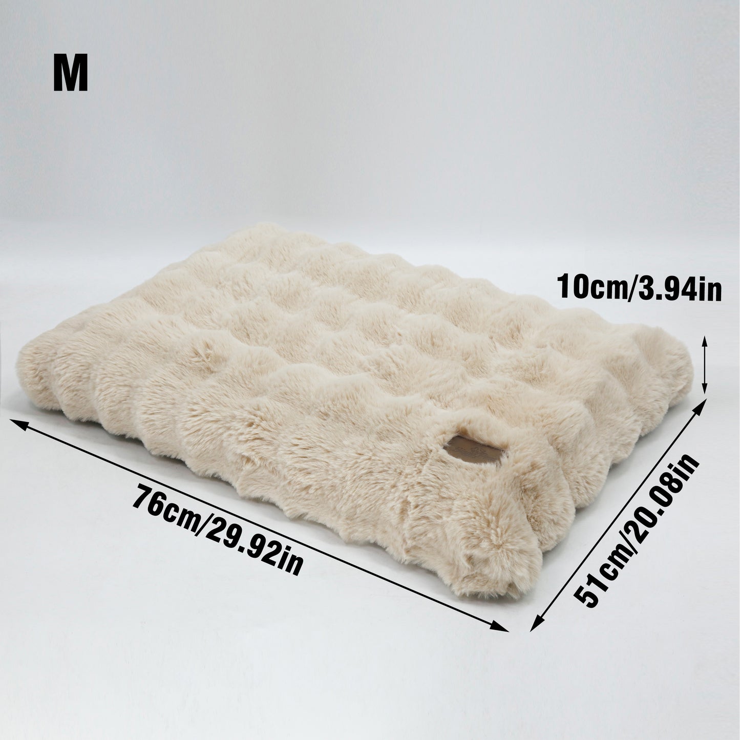 2025 Fluffy Dog Cat Bed: Deluxe Plush Dog Bed with Supportive Base Comfort Pet Sleeping Mat Crate Bed with Removable Cover for Different Sizes Dogs Breeds
