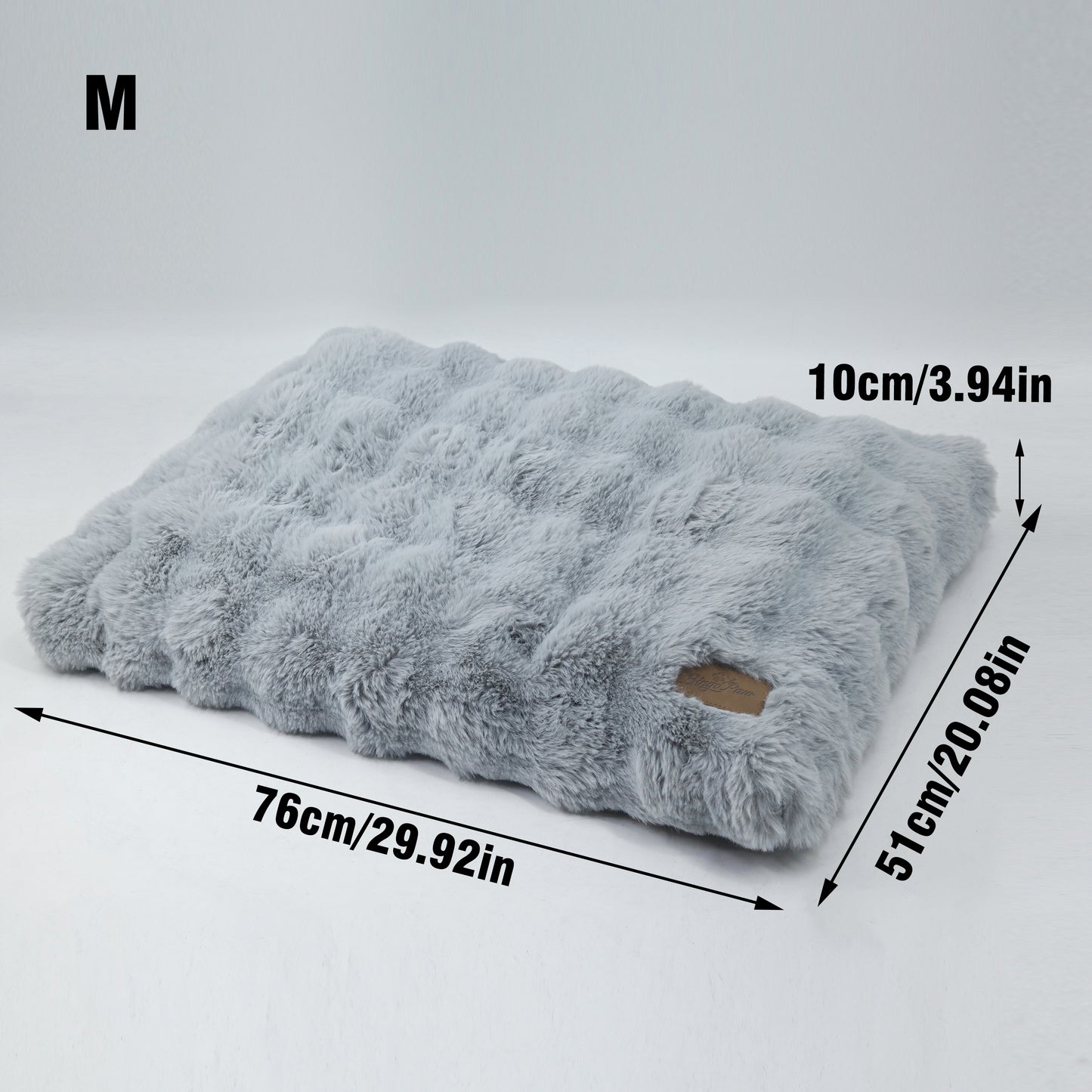 2025 Fluffy Dog Cat Bed: Deluxe Plush Dog Bed with Supportive Base Comfort Pet Sleeping Mat Crate Bed with Removable Cover for Different Sizes Dogs Breeds