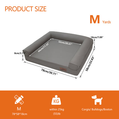 Large Orthopedic Dog Bed Pet Sofa Couch Memory Foam Waterproof Cover Bed Gray