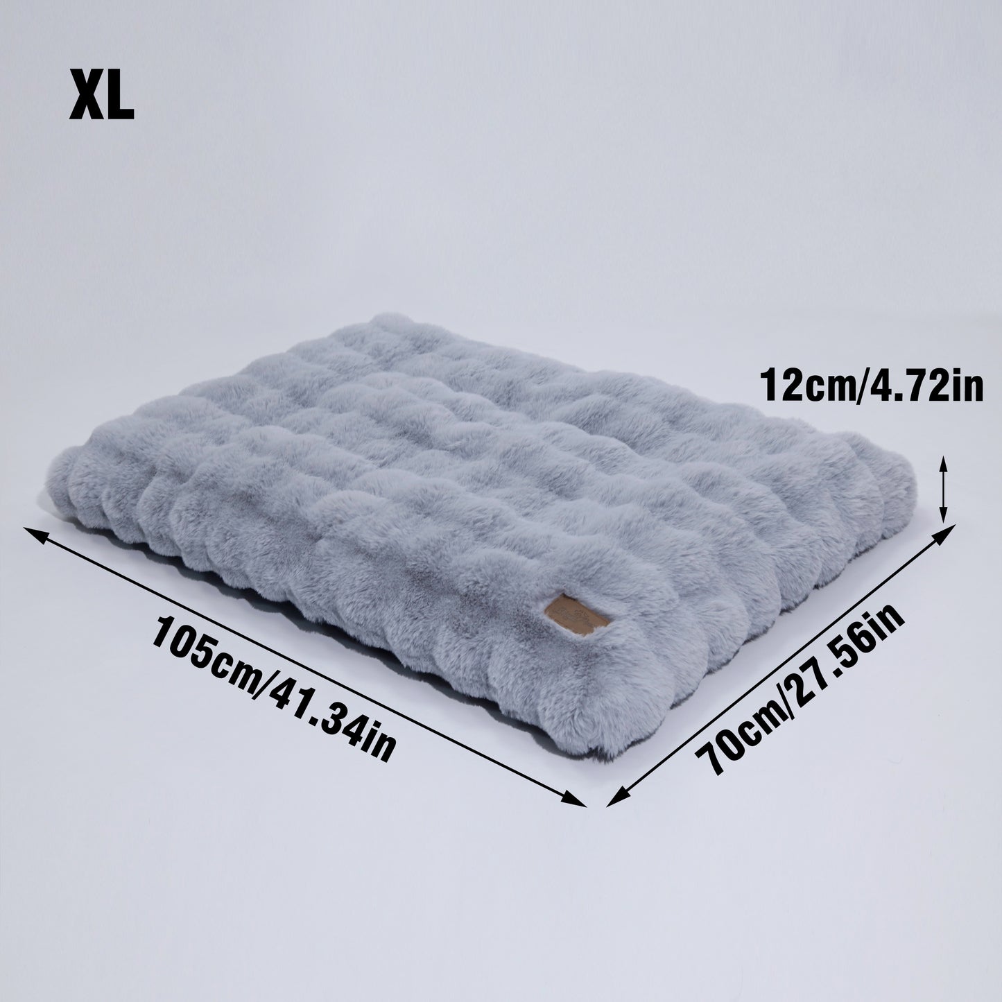 2025 Fluffy Dog Cat Bed: Deluxe Plush Dog Bed with Supportive Base Comfort Pet Sleeping Mat Crate Bed with Removable Cover for Different Sizes Dogs Breeds